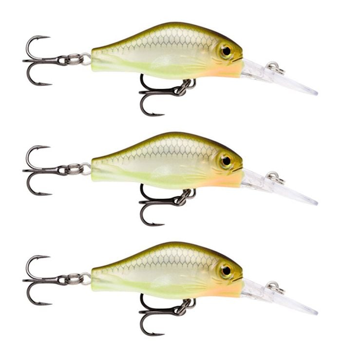 3x Rapala 4cm Shadow Rap Fat Jack Crankbait Fishing Lures - Haymaker
