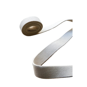 Zenvibes Organic Cotton Yoga Strap – Adjustable with Rectangular Metal Buckle - Beige