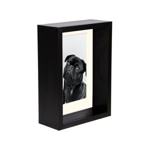 Nicola Spring 5" x 7" Black 3D Deep Box Photo Frame - 4" x 6" Mount