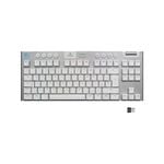 Logitech G915TKL Tenkeyless Wireless RGB LightSpeed Mechanical Gaming Keyboard - White English Layout Tactile [920-009660]