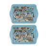 2x 2pc Ashdene Land Down Under WA Melamine Scatter Tray Blue 21x14.2cm