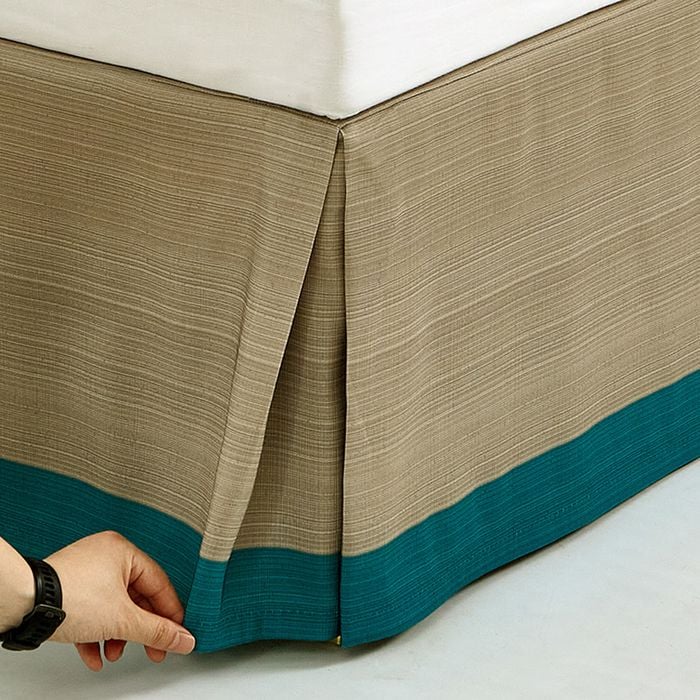 CottonMore Premium Cotton Quality Bed Skirt Valance including Cotton Fabric Go Over Bed Base -  King