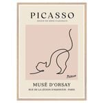 Galrie Picasso's Elegant Cat Art Print Premium Museé d'Orsay Collection for Home Decor, Wood Frame, A3 30 x 42cm (12 x 16inch)