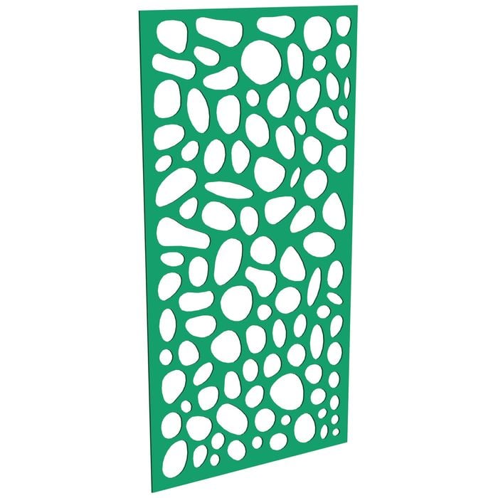 ProtectorAl 300-1200w x 1201-2400h Light Green/Gloss White Riverstone Unframed Composite Deco Panel