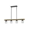 CLA Lighting METI Warm Chestnut Wood Pendant Light - Bar