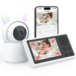Advwin Baby Monitor, Baby Security Camera with No WiFi 4.3" Screen & App Control