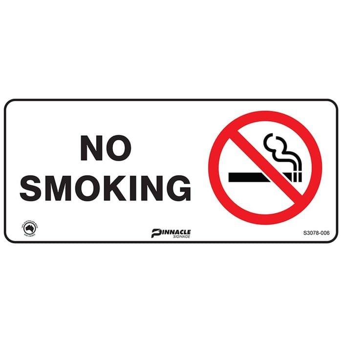 Pinnacle Signage 450 x 200mm No Smoking Sign