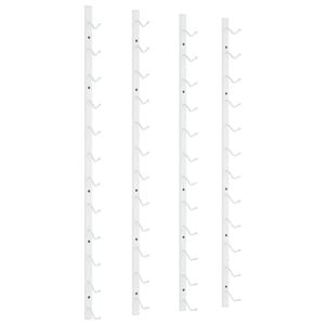 vidaXL 2x Wall Mounted Wine Racks for 12 Bottles White Iron Bottle Holder
