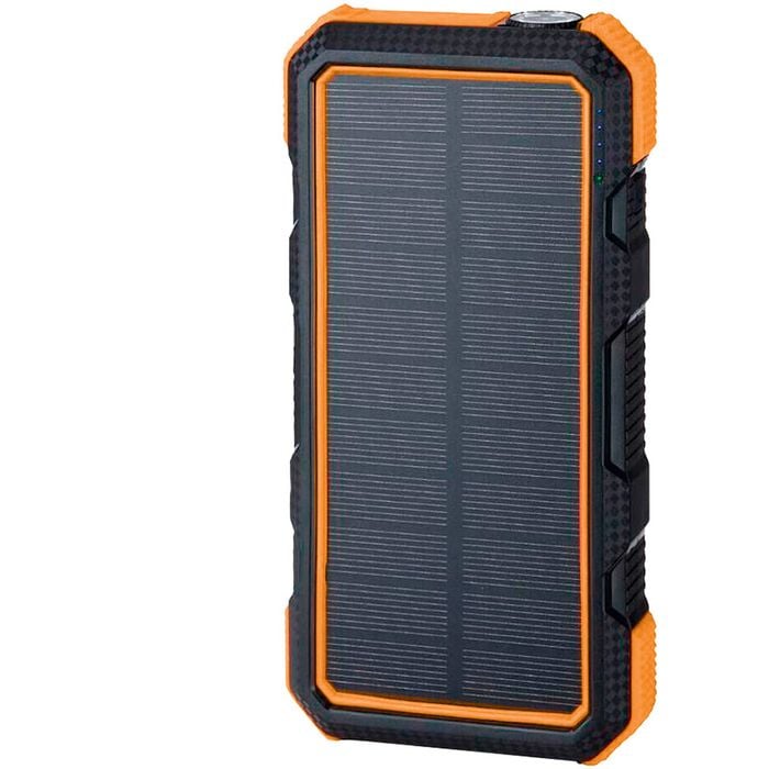 Maxxlee 20000mAh Qi Wireless Charger Solar Power Bank Orange