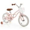 Costway 36cm Kids Bike Ride On Bicycle W/training Wheels Pink