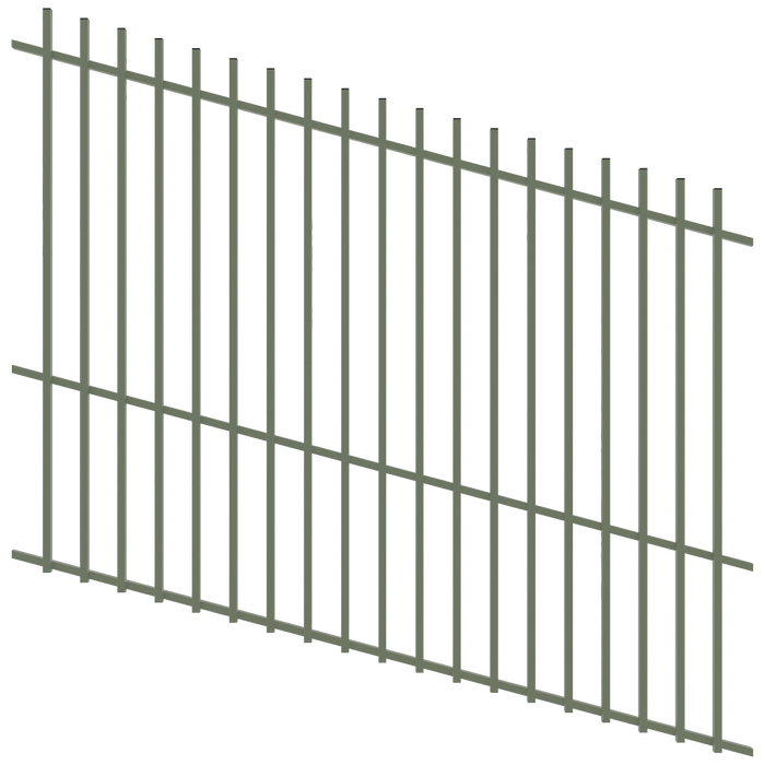 ProtectorAl 1201 - 2400 x 1800mm Pale Eucalypt Raked Up to 15º Batten Pool Fence Panel