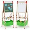Costway 3in1 Kid Art Easel Adjustable Mag Chalkboard Whiteboard Green