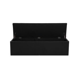 Artiss Storage Ottoman Blanket Box Black Leather 140cm
