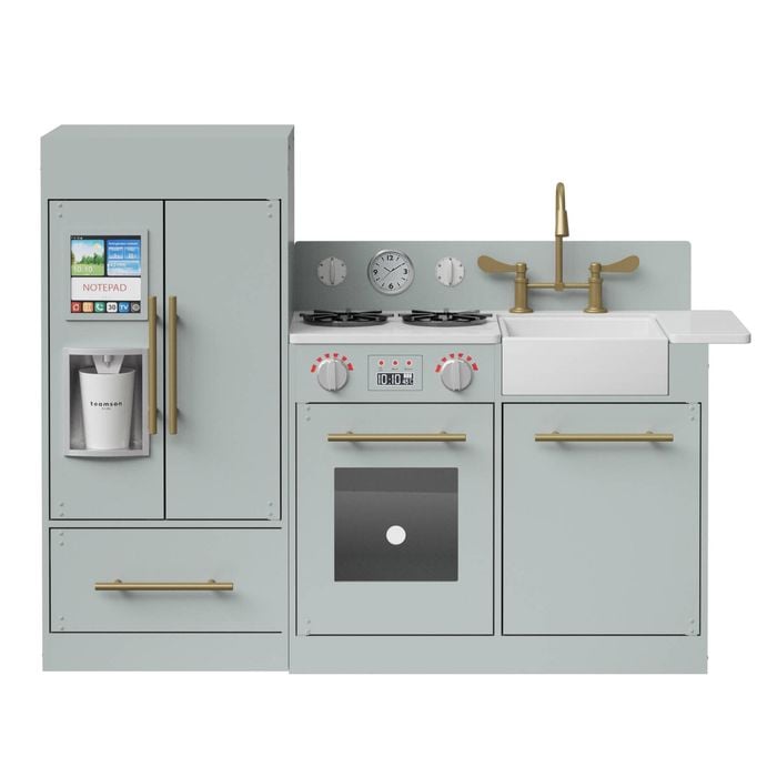 Teamson Kids Little Chef Charlotte Modern Modular Play Kitchen Gray/Gold