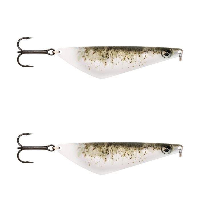 2x Rapala 8.5cm Harmaja Metal Spoon Fishing Lures - Stickleback