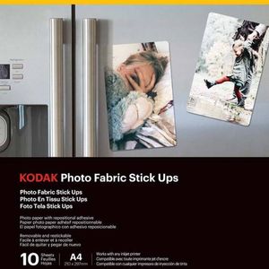 Kodak Photo Paper Fabric Stick Ups A4 10 Sheets