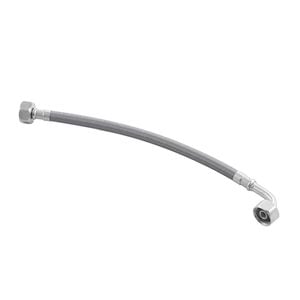 EnduraSeal 450mm Silver Premium Flexible Braided Hose Bent Elbow Water Connector