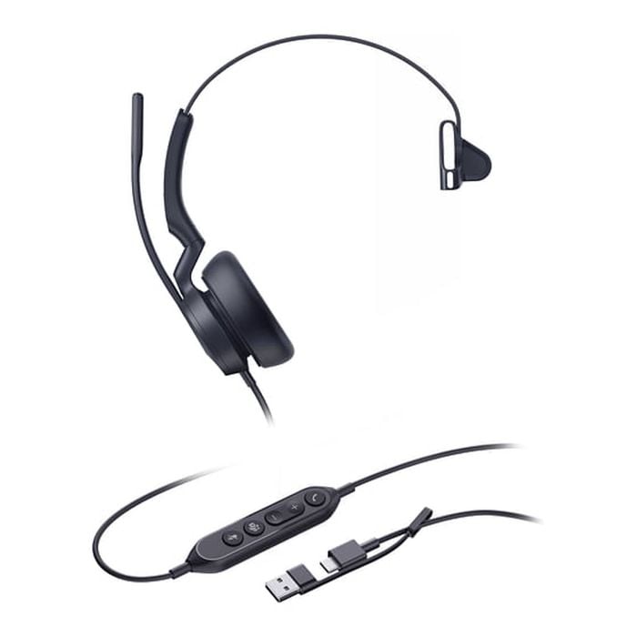 Yealink Uh46 Mono Teams Usb-c/a Ms Headset Noise Cancelling Mic [uh46-m-ms-c/a]