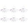 6x 6pc Appetito Plastic Measure Spoons Home Kitchen Cooking White