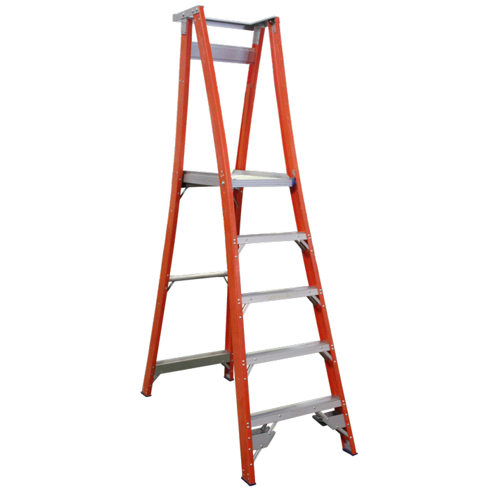 INDALEX 1.5m Industrial Fibreglass 180KG Pro Series Platform Ladder