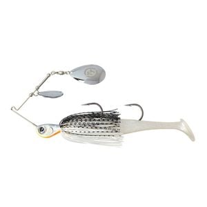 TT Lures 3/4oz Tornado+ Double Colorado Rigged Spinnerbait Lure - WHITE NIGHT