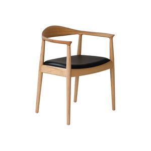 benssur ARLO Solid Ash Padded Dining Armchair Natural
