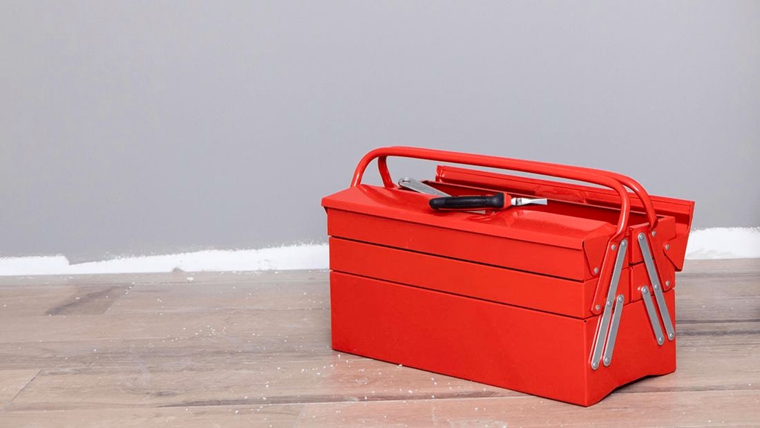 Red toolbox.