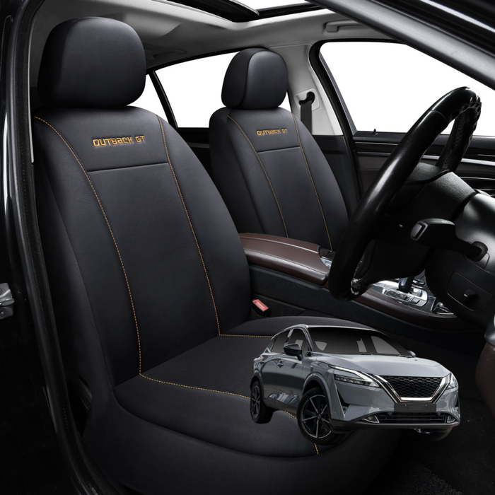 Car Seat Cover for Nissan QASHQAI 2022 - Current (J12) - Black-Front Only