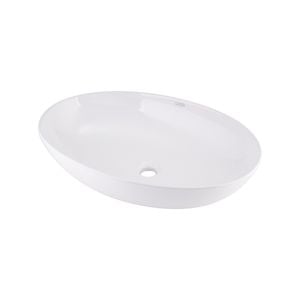 Cassien 660mm White Gloss Aquamonde Ovale Above Counter Basin