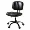 Artiss Armless Office Chair Ergonomic Swivel Home Office Desk Chair Pu Leather Black