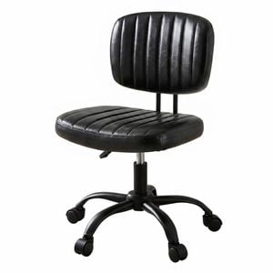 Artiss Armless Office Chair Ergonomic Swivel Home Office Desk Chair Pu Leather Black