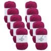 10pk Malli Super Blend Basic Crochet Knitting Yarn 8ply 100g 16x9cm Plum