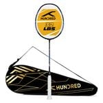 HUNDRED ROCK 88 - Strung  badminton Racket (Black/Silver, One Size) | Unisex | Material: Carbon Fibre | with Full Racket Cover
