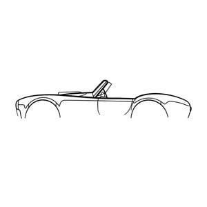 Ignite Laser AC Cobra Silhouette Metal Wall Art Coated Black 47inch/120cm
