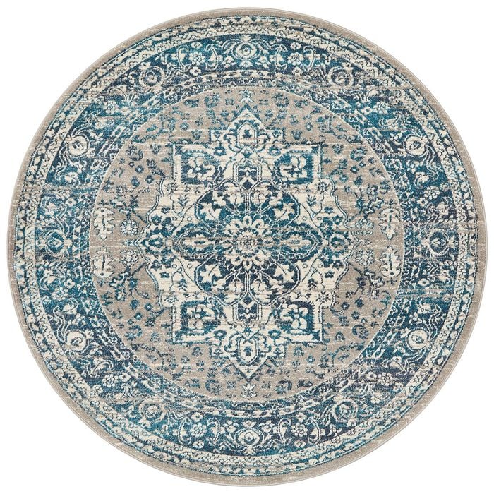 The Rug Connection Garden 207 Off White 150x150cm - Small Round Transitional Indoor Rug
