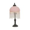 G&g Beaded Victorian Table Lamp Pink