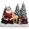 Christmas Glow Santa Claus Resin Ornament Set