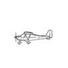 Ignite Laser Comco Ikarus C42B - Ultralight Light Aircraft Silhouette Metal Wall Art Rustic Metal 15.7 inch - 40 cm