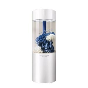 EYCKEE 150L Cylinder Acrylic Aquarium Tower Fish Tank White
