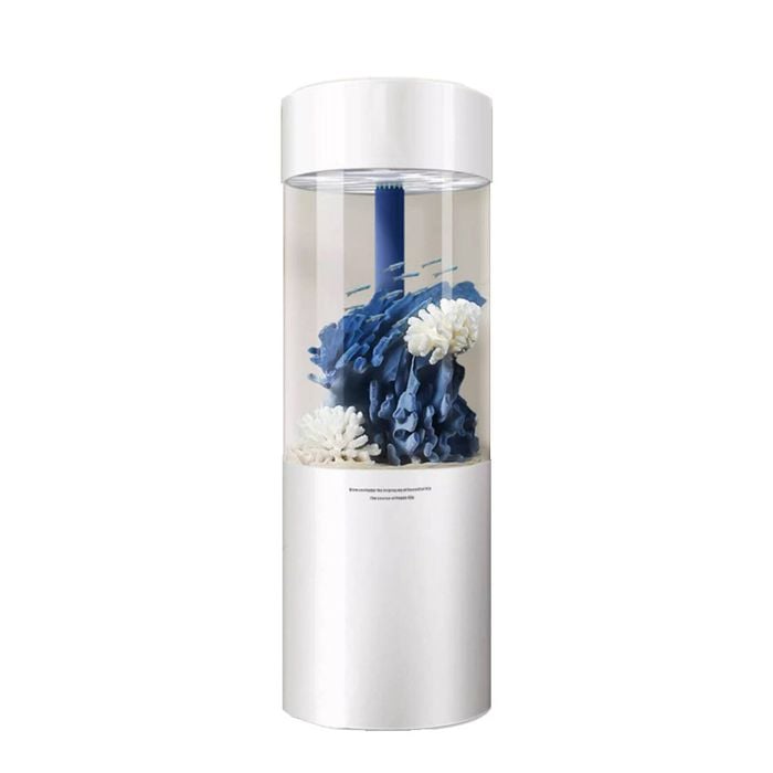 EYCKEE 150L Cylinder Acrylic Aquarium Tower Fish Tank White