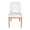 SK Designer Living | Maribel Upholstered Boucle Dining Chair | Natural Legs - White Bouclé