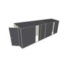 Build-A-Shed 1.2 x 6.0 x 2.0m Skillion Dual Single Sliding Side Doors Shed - Grey
