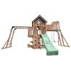 Lifespan Kids Kensington Swing Set, Monkey Bars & Play Centre with 2.2m Pastel Green Slide