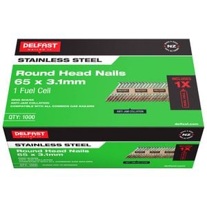 Delfast 65 x 3.1mm Roundhead 304 Stainless Steel Nails with Fuel Cells - 1000 Pack