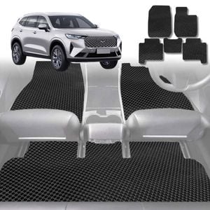 6D Diamond Car Floor Mats for GWM Haval H6 2020-Current-Full Set-Black-Outback GT
