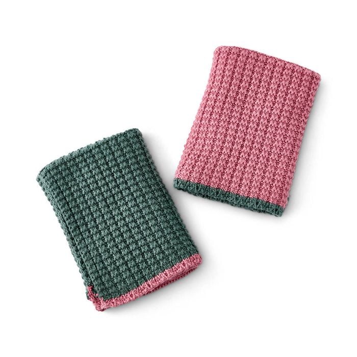 Salt & Pepper Knitted Washcloth 25x25cm Set of 2