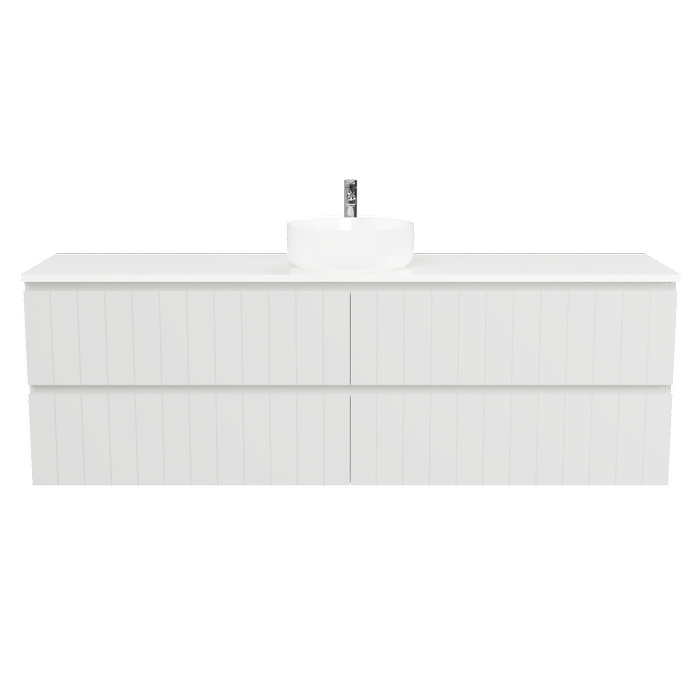 New England Joinery 1800mm Splendor Centre Basin SilkSurface Top Wall Hung Vanity