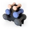 METEOR 1kg-3kg-5kg Flat Bottom Neoprene Dumbbell Set with Rack