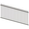 ProtectorAl 1201-2400W x 1200H Satin Black Spear Top Pool Fence Panel Raked Up to 15º - Black