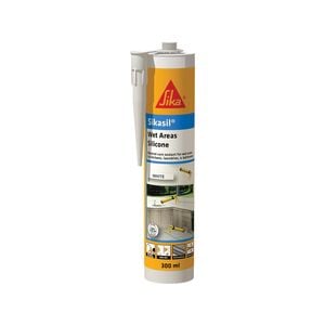Sika 300ml Sikasil Wet Areas Silicone Sealant - White
